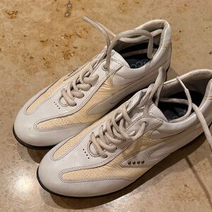 Ecco Woman’s White Leather Golf Shoes